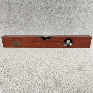 Stanley No 104 Spirit Level Cherry Wood Brass 18" Tool Sweetheart Vintage USA